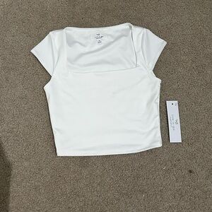White crop top